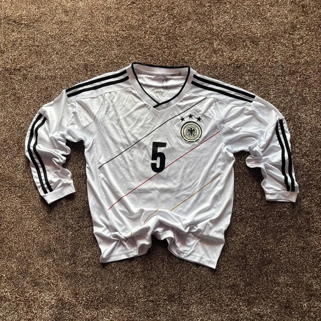 Vintage Style Germany DFB Long Sleeve Soccer Jersey-M