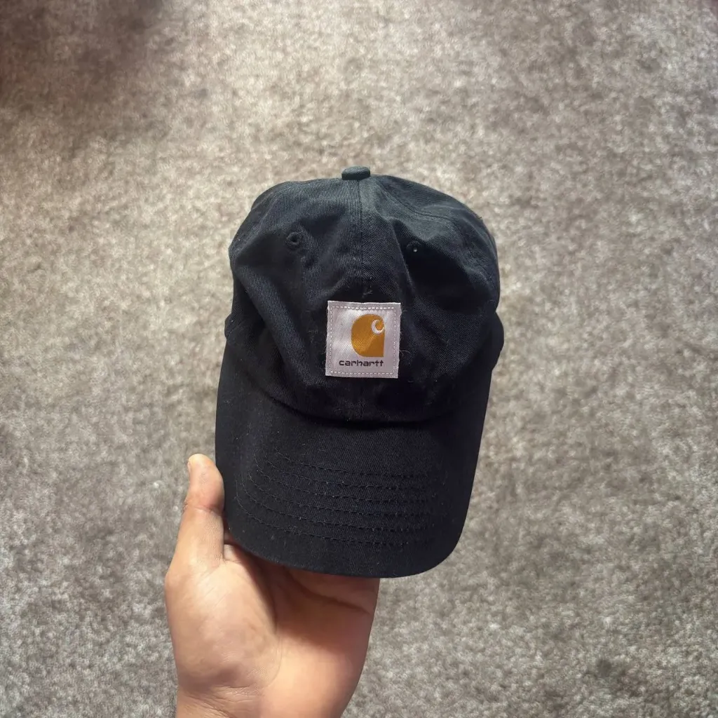 Vintage Carhartt Canvas Script Logo Cap – Black