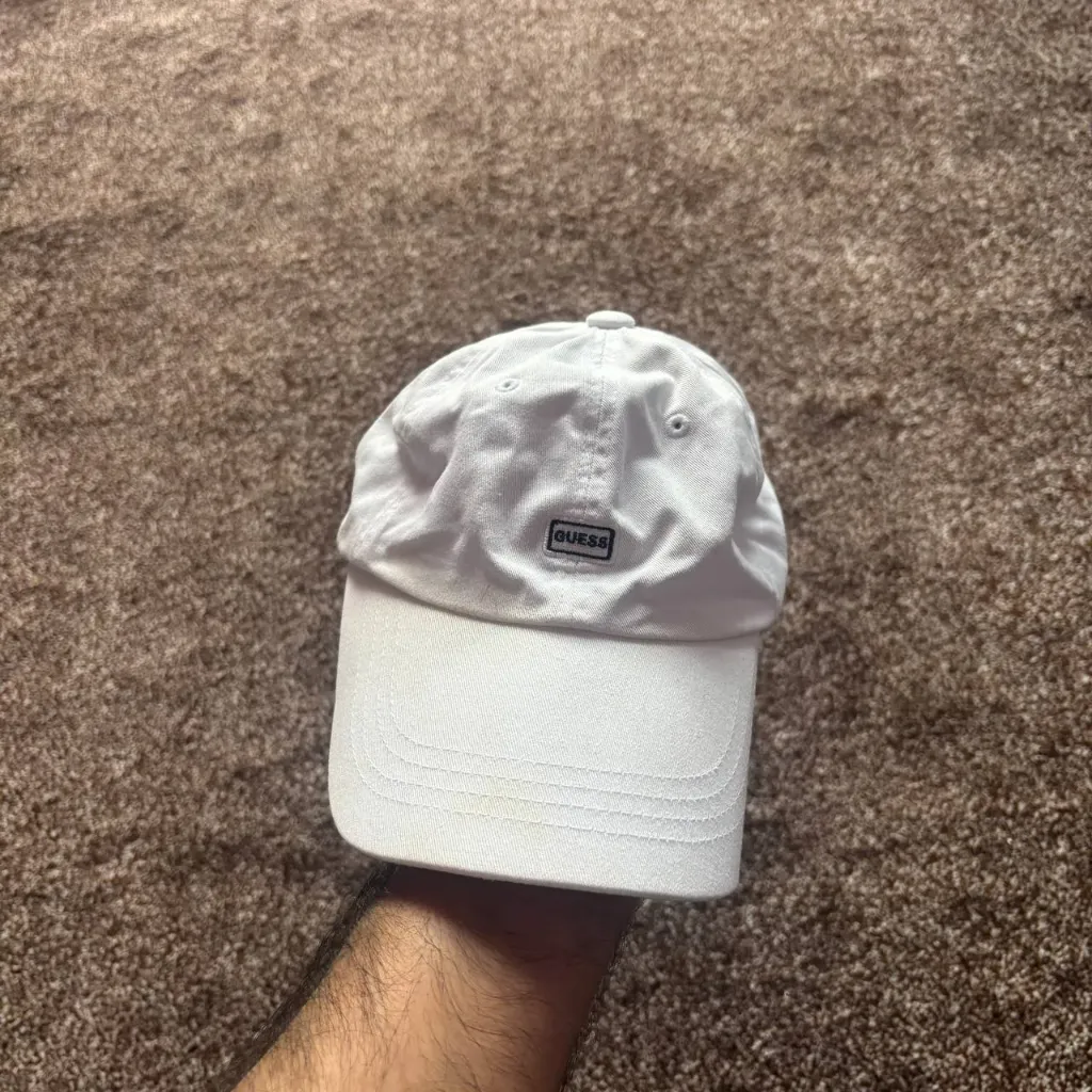 Vintage Guess Mini Box Logo Baseball Cap – White