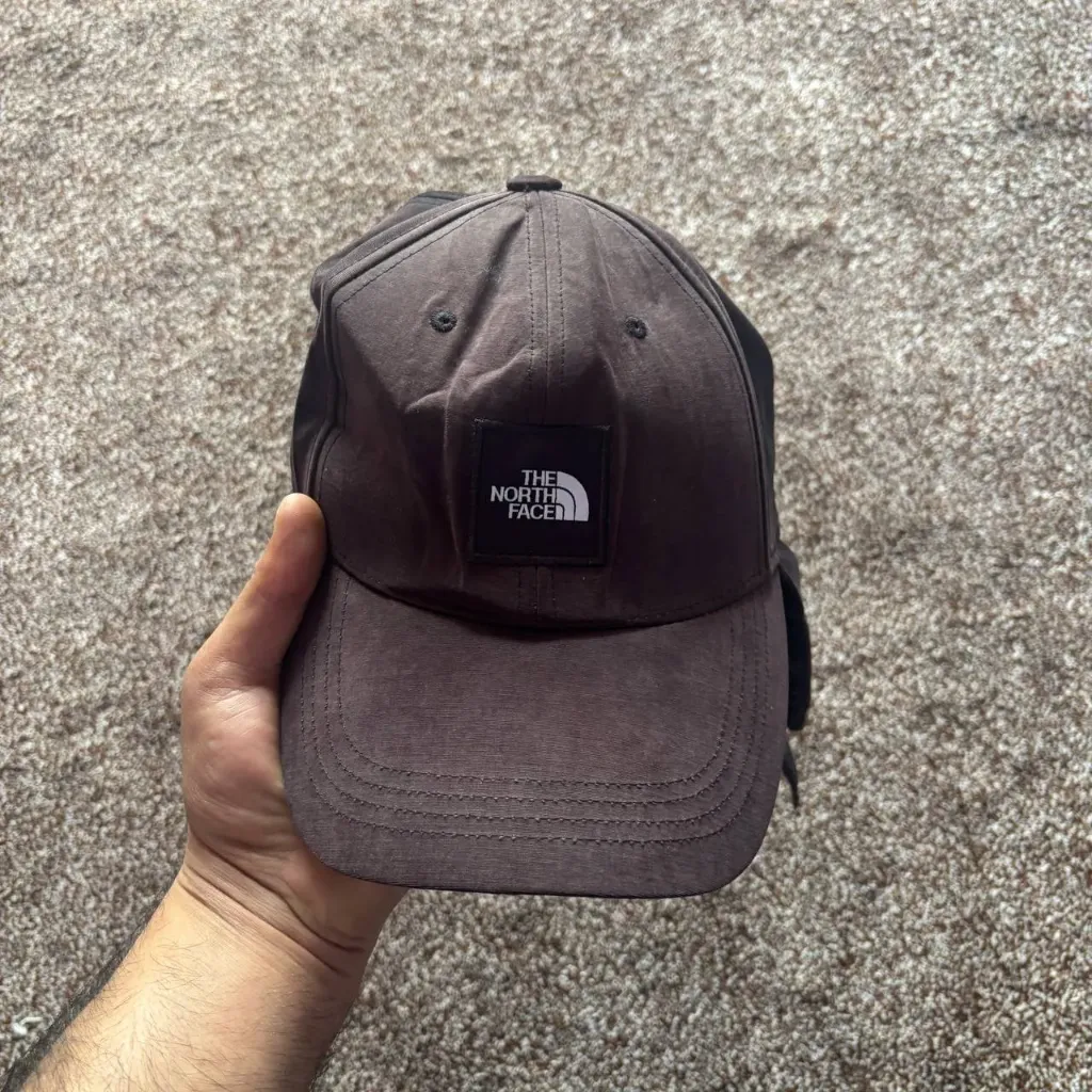 The North Face Box Logo Nylon Cap – Charcoal Brown