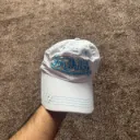 Von Dutch Distressed Rhinestone Logo Cap – White/Blue