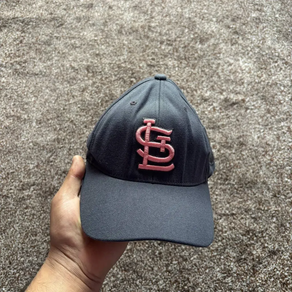 Vintage St. Louis Cardinals MLB Logo Cap – Charcoal/Pink