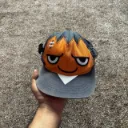 Vintage Haikyuu!! Karasuno Hinata Shoyo Character Cap – Grey/Orange