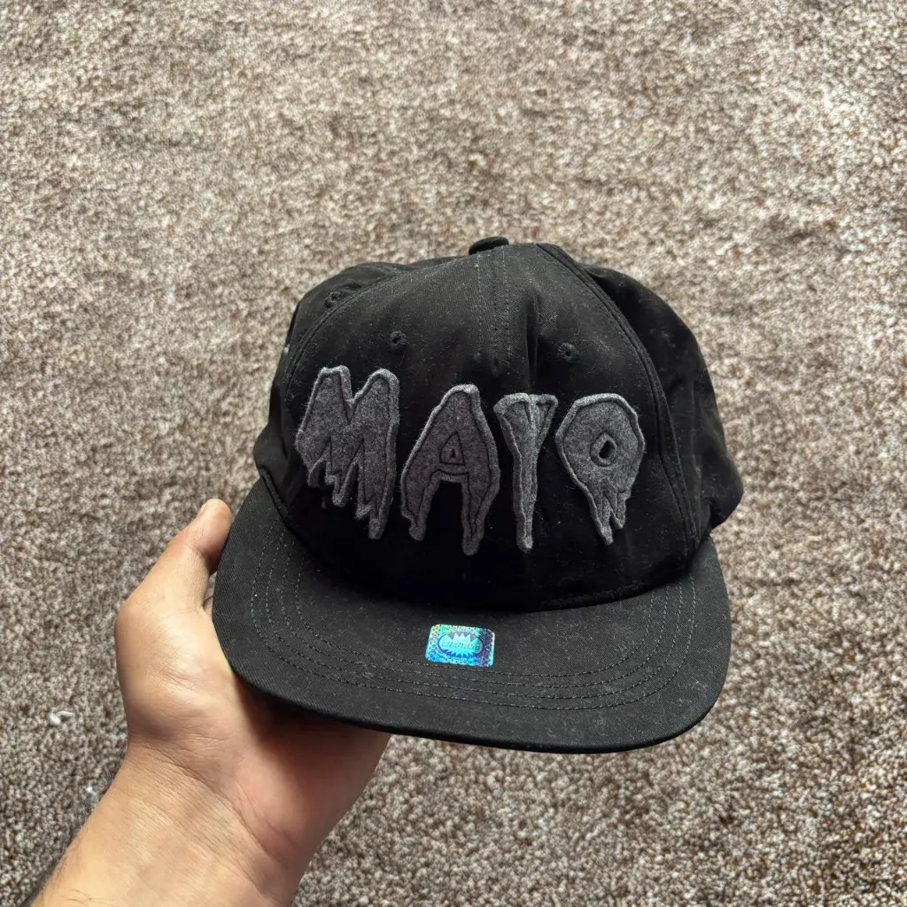 Vintage MAYO Drip Patch Flat Brim Cap – BlackVintage