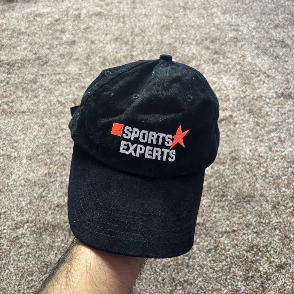 Vintage Sports Experts Embroidered Logo Cap – Black