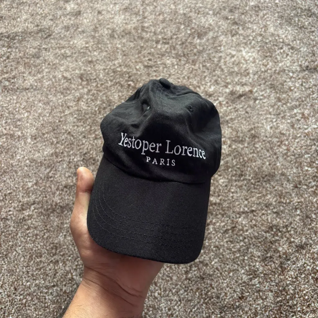 Vintage Yestoper Lorence Paris Embroidered Cap – Black
