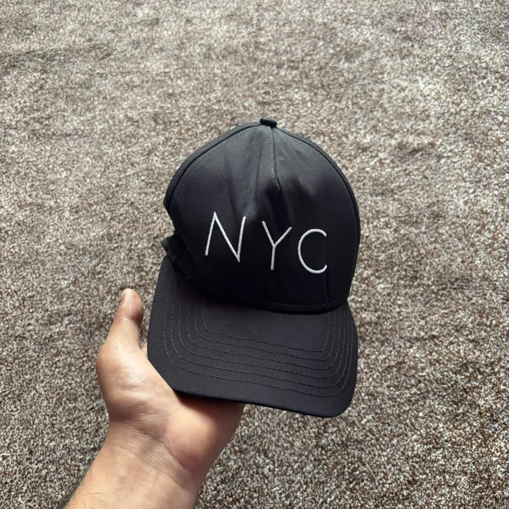 Vintage NYC Embroidered Minimalist Cap – Black