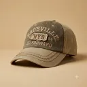Retro Faded Olive & Tan Graphic Cap