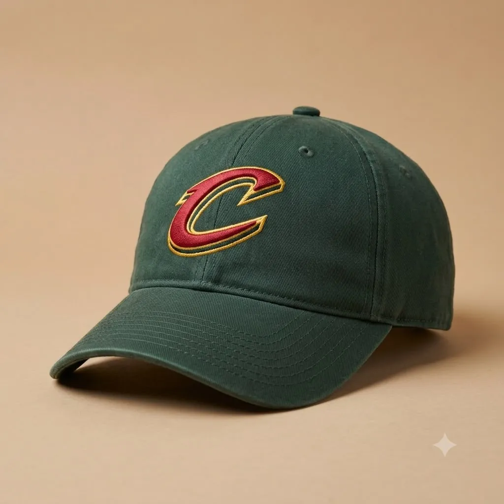 Retro Forest Green Cleveland Baseball Cap